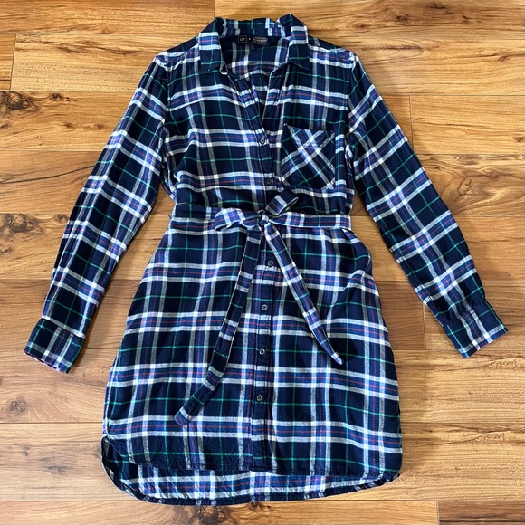 Gap Pendleton Long Sleeve Plaid Shirtdress Medium - Picture 3 of 16